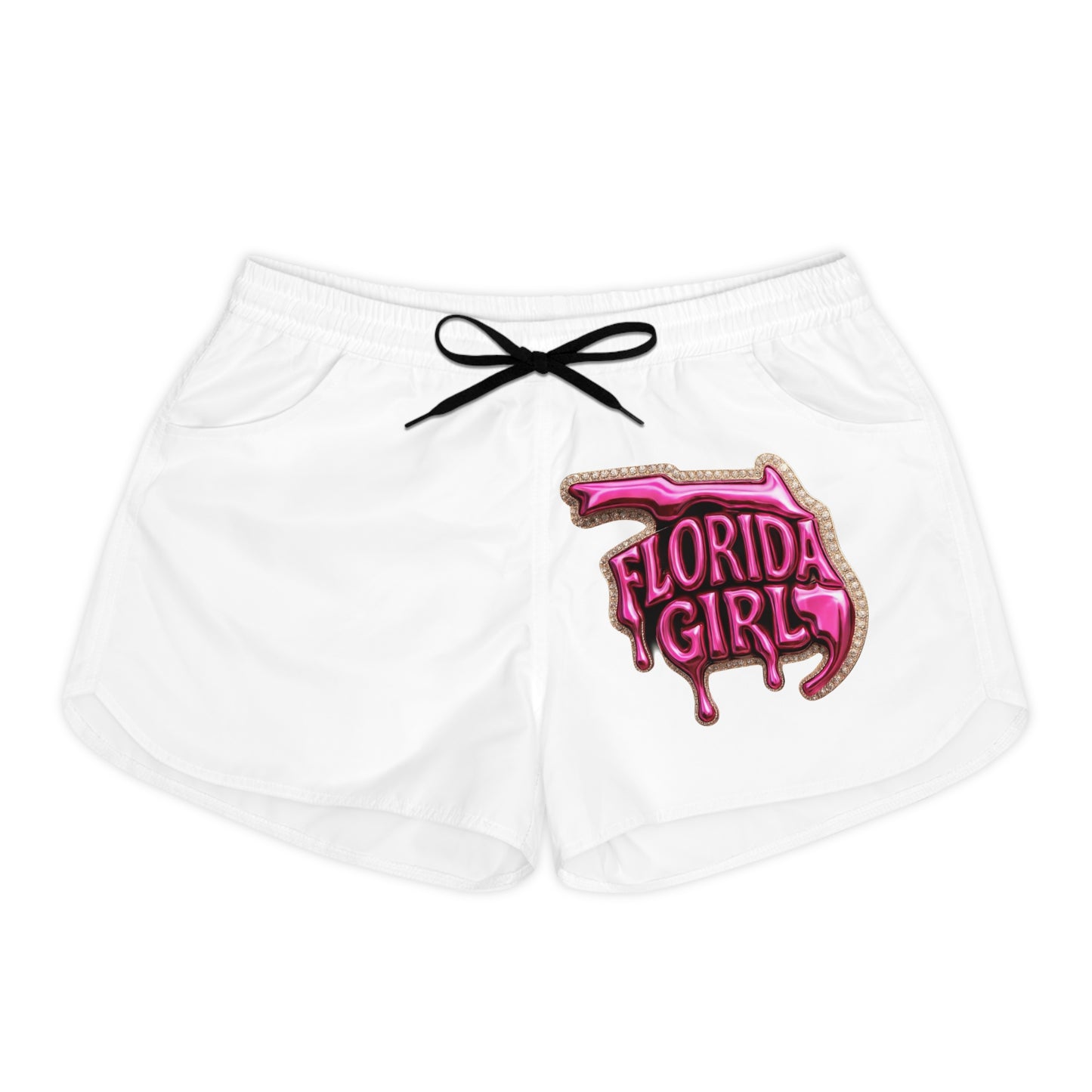 Florida Girl White Casual Shorts | Beachwear, Summer Fashion, Vacation Outfit, Gift for Her, Relaxed Fit Shorts